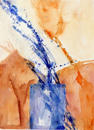 Aus der Mitte blau / hellrot