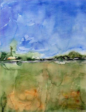 Landschaft am Horizont