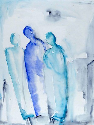 Blaue dreier Gruppe