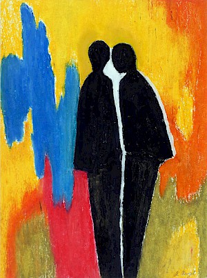 Ein Paar im Dialog