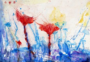 Abstrakte Pflanzenlandschaft