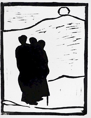 Drei Personen wandern