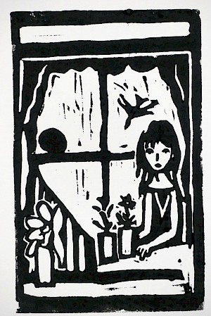 Mädchen am Fenster