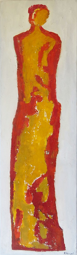 Königin in rot / gelb