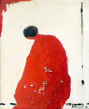 Sitzende Frau