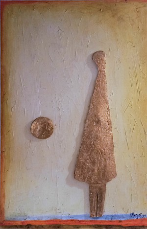 Goldenes Mädchen mit Ball