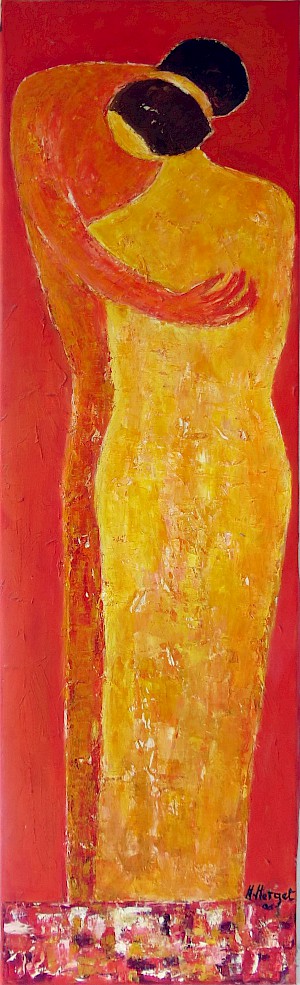 Liebespaar in orange