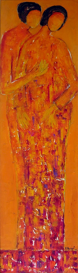 Liebespaar in orange