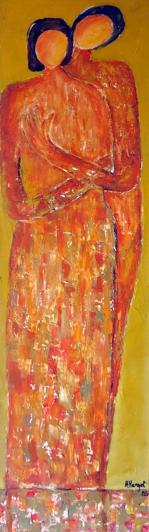 Liebespaar in orange